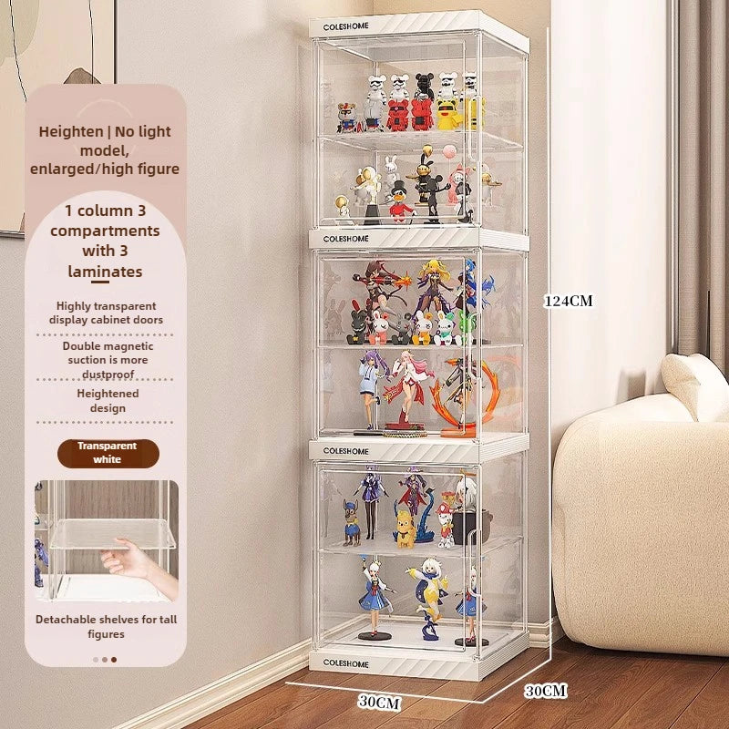 Hand-made Display Cabinet Transparent Ornaments Blind Box Dustproof Acrylic